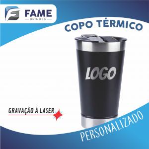 COPO TÉRMICO (logotipo) Gravação a laser 473 ml Gravação á laser Térmico, gravado á laser embalada em caixa 